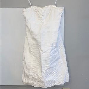 Lilly Pulitzer white strapless beaded dress size 6